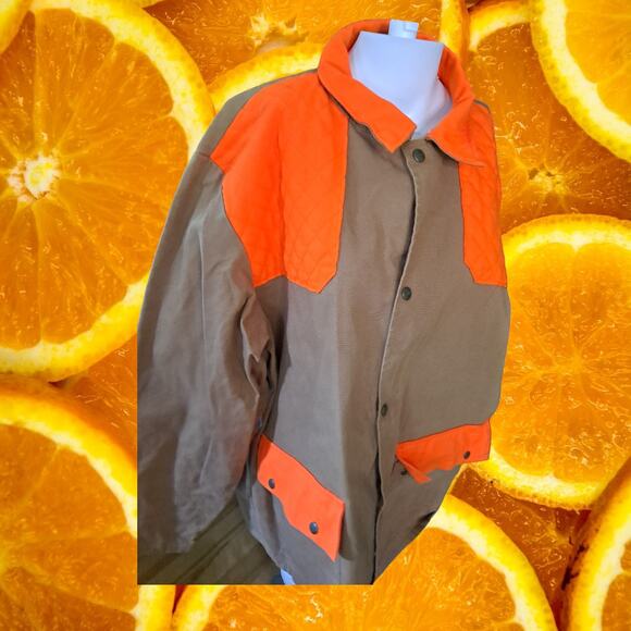 Vintage Walls Tan and Orange Hunting Field Jacket with‎ Lots of Pockets Size XL - Picture 2 of 7
